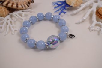 Alternative view of Bracciale Elsa azzurro chiaro