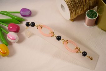 Bracciale Milù rosa e nero