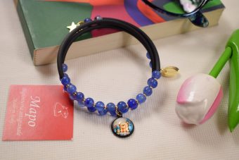 Alternative view of Bracciale Alice orso blu