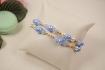 Bracciale Gaia celeste e dorato