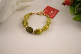 Alternative view of Bracciale Francesca verde oliva