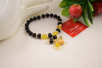 Alternative view of Bracciale Dorotina giallo-nera