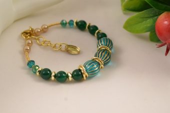 Alternative view of Bracciale Gaia verde