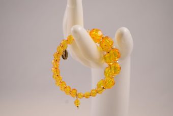 Alternative view of Bracciale Eva giallo zafferano