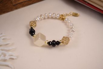 Bracciale Gaia bianco-nero