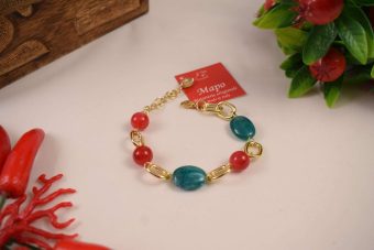 Bracciale Bice verde-rosso