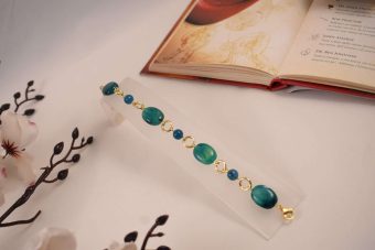 Alternative view of Bracciale Francesca verde ottanio
