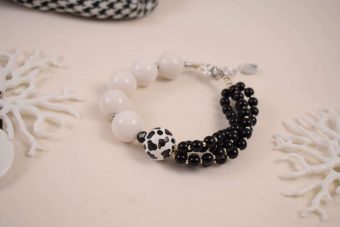 Alternative view of Bracciale Lucilla bianco-nero