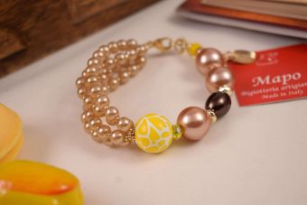 Bracciale Lucilla giallo-marrone