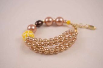 Alternative view of Bracciale Lucilla giallo-marrone