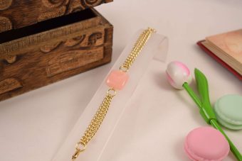 Alternative view of Bracciale Mael rosa pesca