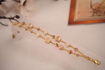Bracciale Maddy ramato beige dorato