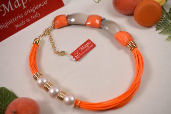 Alternative view of Collana Jene arancione