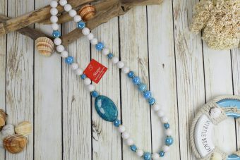 Collana Elisa bianco-turchese