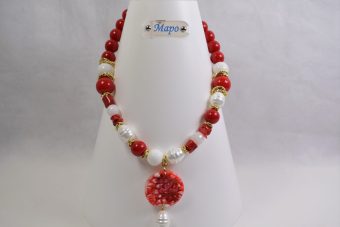 Alternative view of Collana Nicol rossa corta