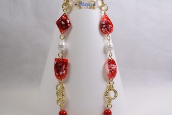 Alternative view of Collana Nicol rossa lunga