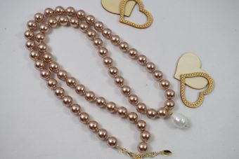 Alternative view of Collana Rosa lunga dorata