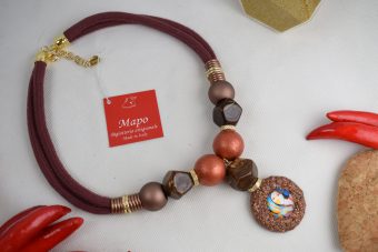 Collana Olga bordeaux