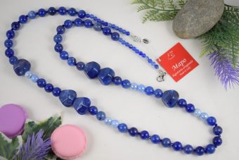 Collana Petra lunga royal blu