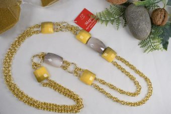 Collana Simonetta lunga gialla