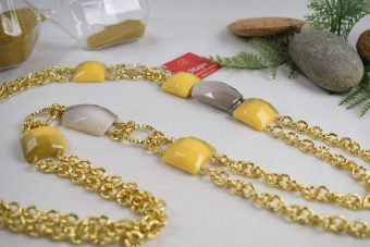 Alternative view of Collana Simonetta lunga gialla