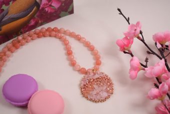 Collana Doris rosa e ramata