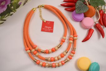Alternative view of Collana Monica corta arancione