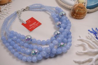 Alternative view of Collana Elsa azzurro chiaro