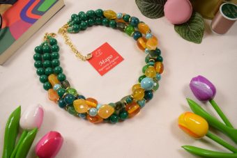 Collana Lucilla verde-gialla