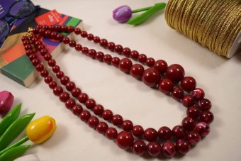 Collana Angela rosso bordò