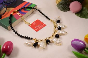 Collana Dominga nera-bianca