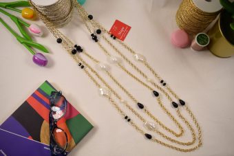 Alternative view of Collana Mariangela bianco-nero