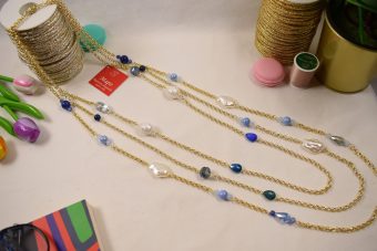 Collana Mariangela celeste-blu-bianca