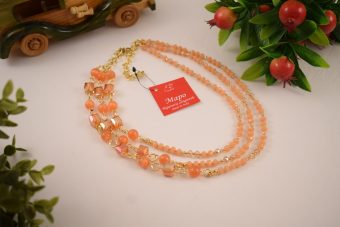 Collana Licia corta rosa salmone