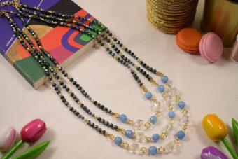 Collana Licia verde-celeste