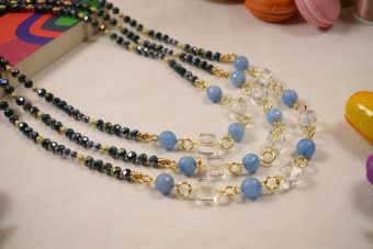 Alternative view of Collana Licia verde-celeste