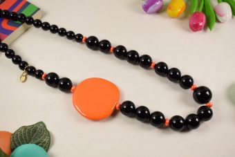 Alternative view of Collana Lina arancione