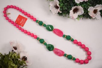 Collana Laura fucsia-verde