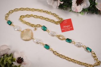 Collana Ginevra verde lunga