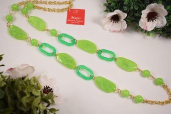 Collana Sendy verde acido