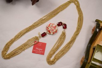Collana Paola dorata-rossa
