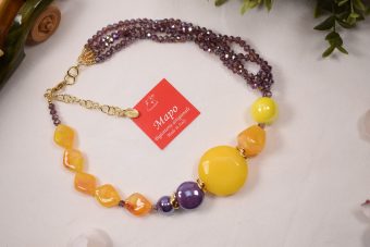 Collana Maddy viola-gialla