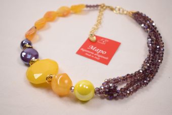 Alternative view of Collana Maddy viola-gialla
