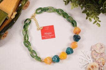 Collana Katrin verde-gialla