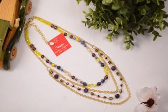 Collana Nella viola-gialla-dorata