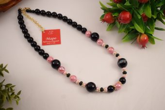 Collana Dorotina nera e rosa