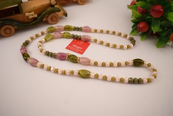 Collana Franca rosa-verde