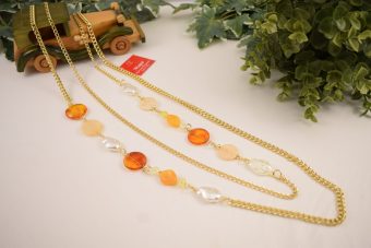 Collana Donatella giallo- cognac-ambra