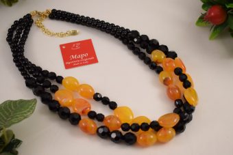Alternative view of Collana Serena giallo-nera