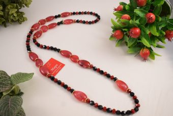 Collana Franca rossa-nera